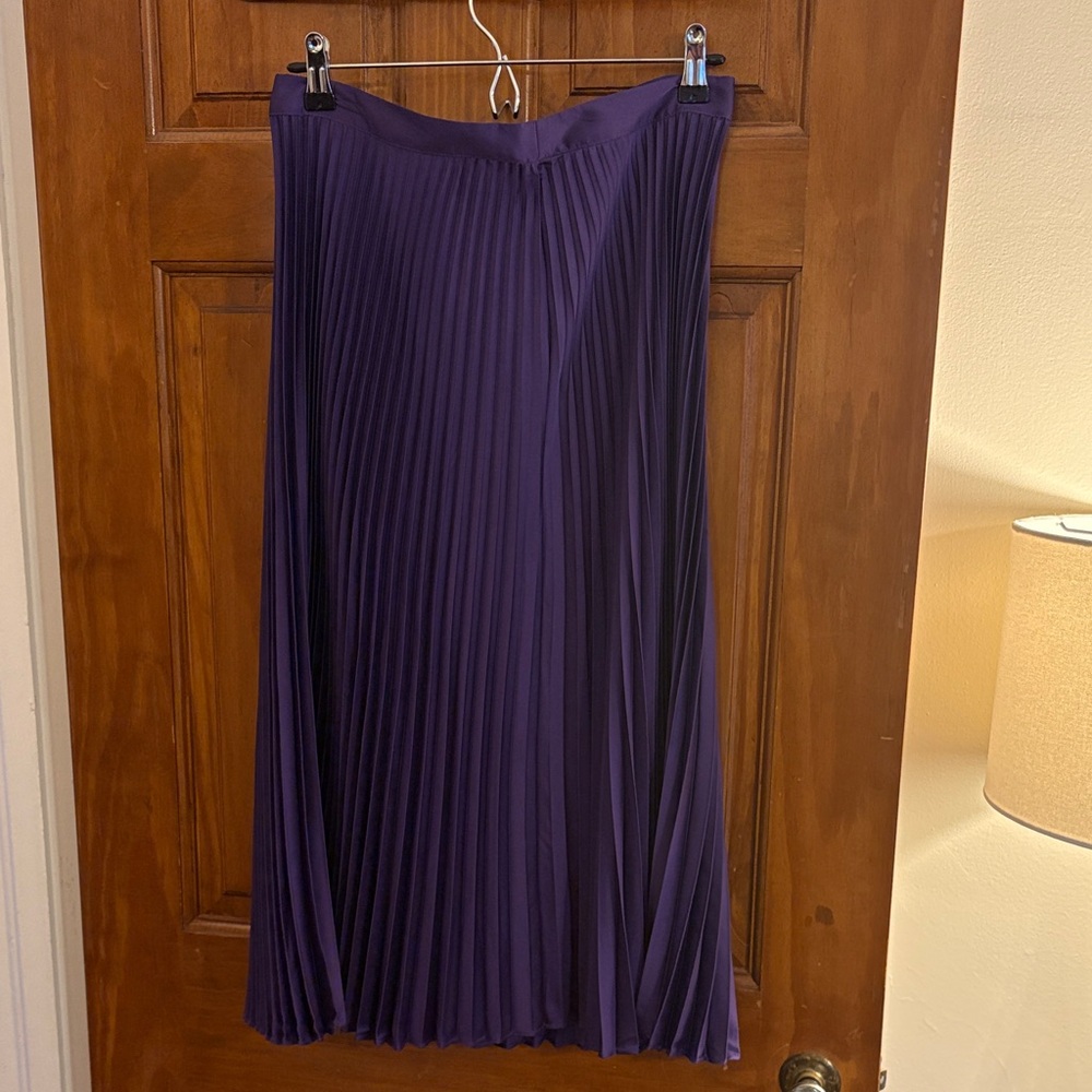 Talbots Elegant Purple Pleated Skirt